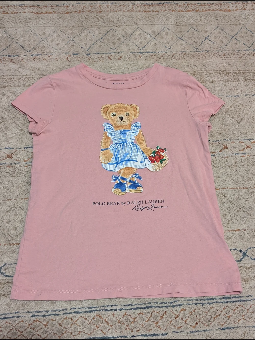 Ralph Lauren Pink Polo Bear Graphic Tee